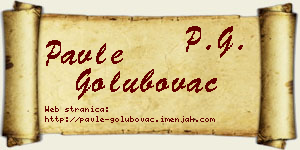 Pavle Golubovac vizit kartica
